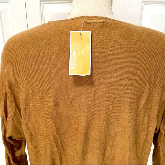 NWT Michael Kors Brown Long Sleeve Sweater Size Large - Picture 3 of 9
